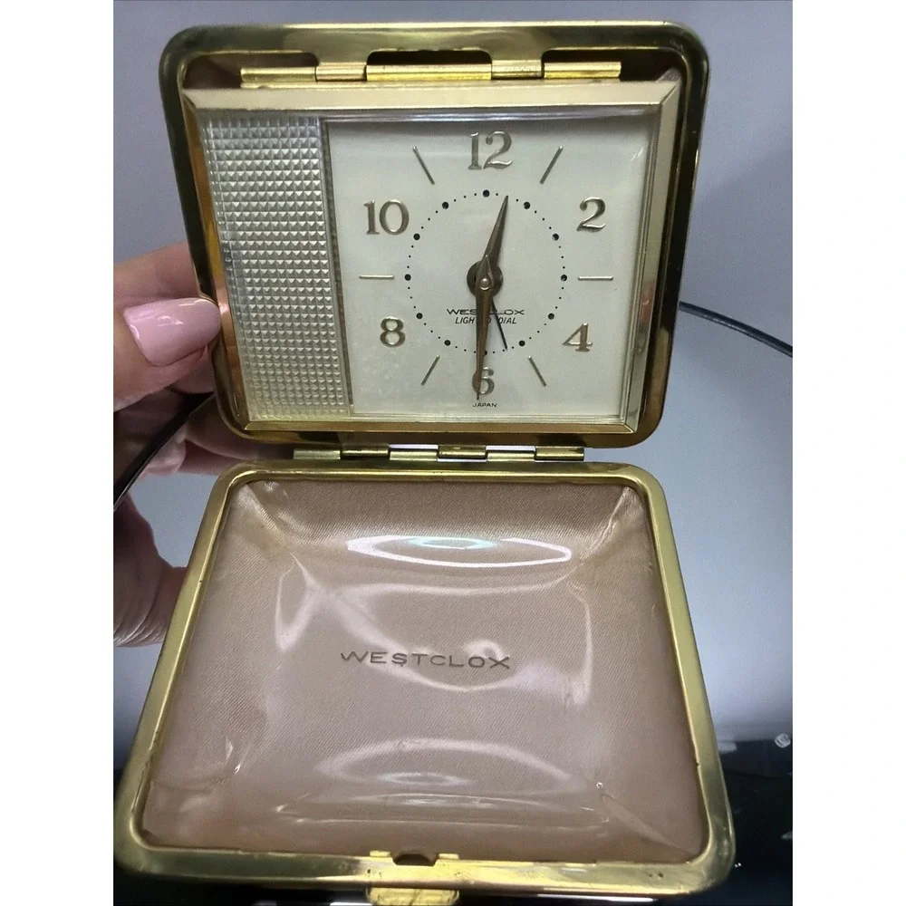 Vintage Westclox Travel Alarm Clock With Lighted Dial Made In Japan Working